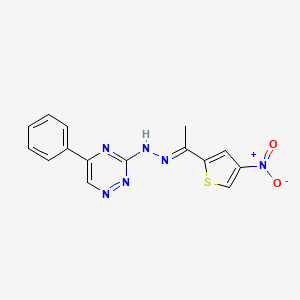 molecular formula C15H12N6O2S B5759832 1-(4-nitro-2-thienyl)ethanone (5-phenyl-1,2,4-triazin-3-yl)hydrazone 