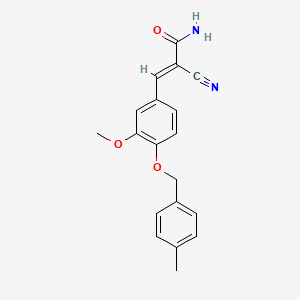 molecular formula C19H18N2O3 B5759841 2-cyano-3-{3-methoxy-4-[(4-methylbenzyl)oxy]phenyl}acrylamide 