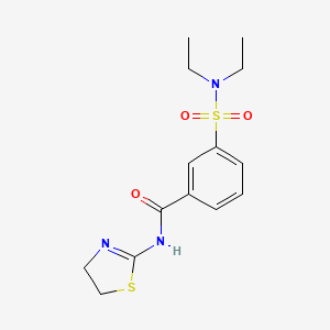 molecular formula C14H19N3O3S2 B5759857 3-[(diethylamino)sulfonyl]-N-(4,5-dihydro-1,3-thiazol-2-yl)benzamide 