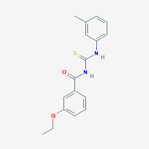 molecular formula C17H18N2O2S B5759892 3-ethoxy-N-{[(3-methylphenyl)amino]carbonothioyl}benzamide 