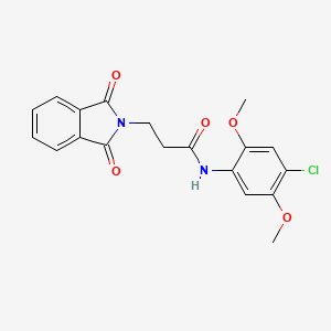 molecular formula C19H17ClN2O5 B5759916 N-(4-chloro-2,5-dimethoxyphenyl)-3-(1,3-dioxo-1,3-dihydro-2H-isoindol-2-yl)propanamide 