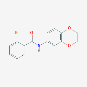 molecular formula C15H12BrNO3 B5759919 2-bromo-N-(2,3-dihydro-1,4-benzodioxin-6-yl)benzamide 
