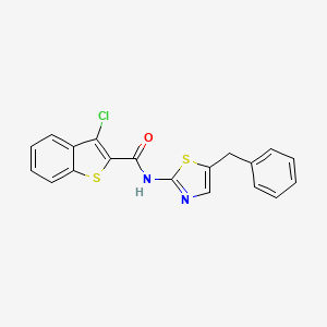 molecular formula C19H13ClN2OS2 B5759926 N-(5-benzyl-1,3-thiazol-2-yl)-3-chloro-1-benzothiophene-2-carboxamide 