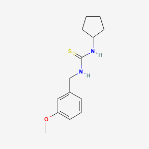 molecular formula C14H20N2OS B5759927 N-cyclopentyl-N'-(3-methoxybenzyl)thiourea 