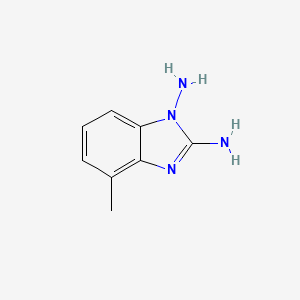 molecular formula C8H10N4 B575993 4-Methylbenzimidazole-1,2-diamine CAS No. 171082-85-2