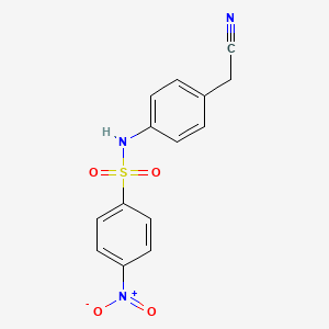 molecular formula C14H11N3O4S B5759951 N-[4-(cyanomethyl)phenyl]-4-nitrobenzenesulfonamide 
