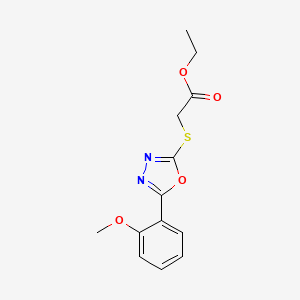 molecular formula C13H14N2O4S B5759959 ethyl {[5-(2-methoxyphenyl)-1,3,4-oxadiazol-2-yl]thio}acetate 