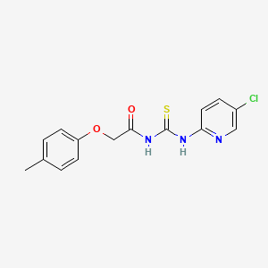 molecular formula C15H14ClN3O2S B5759963 N-{[(5-chloro-2-pyridinyl)amino]carbonothioyl}-2-(4-methylphenoxy)acetamide 