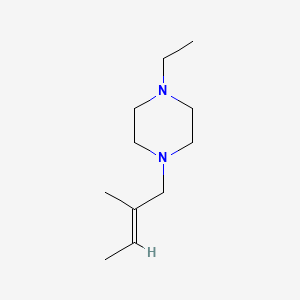 molecular formula C11H22N2 B5759969 1-ethyl-4-(2-methyl-2-buten-1-yl)piperazine 
