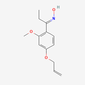 molecular formula C13H17NO3 B5759976 1-[4-(allyloxy)-2-methoxyphenyl]-1-propanone oxime 