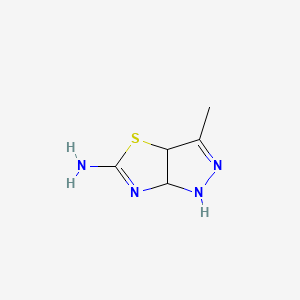 molecular formula C5H8N4S B575998 3-methyl-3a,6a-dihydro-1H-pyrazolo[3,4-d]thiazol-5-amine CAS No. 172844-31-4