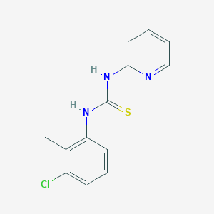 molecular formula C13H12ClN3S B5760006 N-(3-chloro-2-methylphenyl)-N'-2-pyridinylthiourea 