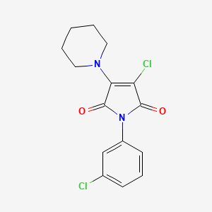 3-chloro-1-(3-chlorophenyl)-4-(1-piperidinyl)-1H-pyrrole-2,5-dione