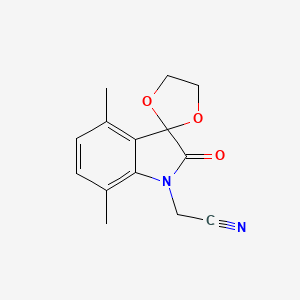 (4',7'-dimethyl-2'-oxospiro[1,3-dioxolane-2,3'-indol]-1'(2'H)-yl)acetonitrile
