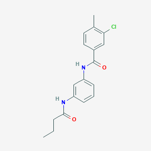 molecular formula C18H19ClN2O2 B5760046 N-[3-(butyrylamino)phenyl]-3-chloro-4-methylbenzamide 
