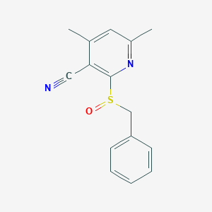 molecular formula C15H14N2OS B5760053 2-(benzylsulfinyl)-4,6-dimethylnicotinonitrile 