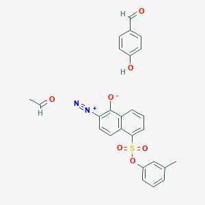 Benzaldehyde, 4-hydroxy-, polymer with acetaldehyde and 3-methylphenol, 6-diazo-5,6-dihydro-5-oxo-1-naphthalenesulfonate