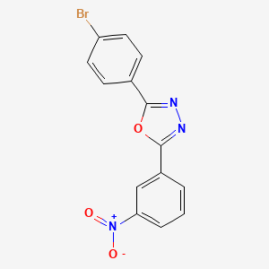 molecular formula C14H8BrN3O3 B5760088 2-(4-bromophenyl)-5-(3-nitrophenyl)-1,3,4-oxadiazole 