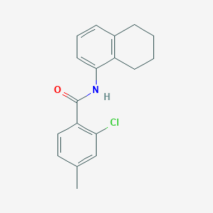 molecular formula C18H18ClNO B5760108 2-chloro-4-methyl-N-(5,6,7,8-tetrahydro-1-naphthalenyl)benzamide 