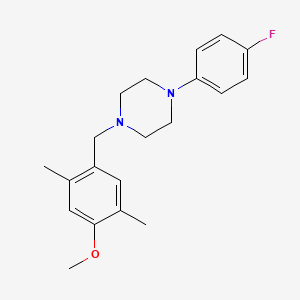 molecular formula C20H25FN2O B5760111 1-(4-fluorophenyl)-4-(4-methoxy-2,5-dimethylbenzyl)piperazine 