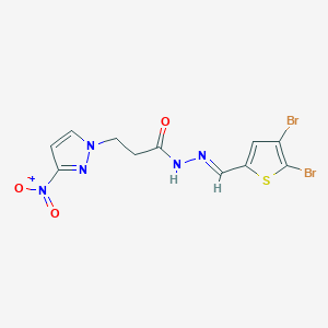molecular formula C11H9Br2N5O3S B5760121 N'-[(4,5-dibromo-2-thienyl)methylene]-3-(3-nitro-1H-pyrazol-1-yl)propanohydrazide 