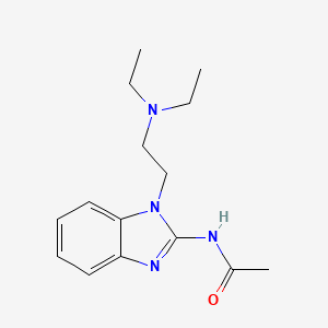 molecular formula C15H22N4O B5760124 N-{1-[2-(diethylamino)ethyl]-1H-benzimidazol-2-yl}acetamide 