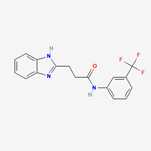 molecular formula C17H14F3N3O B5760136 3-(1H-benzimidazol-2-yl)-N-[3-(trifluoromethyl)phenyl]propanamide 