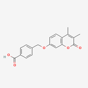 molecular formula C19H16O5 B5760141 4-{[(3,4-dimethyl-2-oxo-2H-chromen-7-yl)oxy]methyl}benzoic acid 