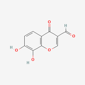 molecular formula C10H6O5 B576015 7,8-Dihydroxy-4-oxochromene-3-carbaldehyde CAS No. 164594-34-7