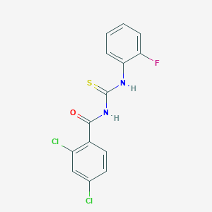 molecular formula C14H9Cl2FN2OS B5760151 2,4-dichloro-N-{[(2-fluorophenyl)amino]carbonothioyl}benzamide 