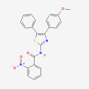 molecular formula C23H17N3O4S B5760158 N-[4-(4-methoxyphenyl)-5-phenyl-1,3-thiazol-2-yl]-2-nitrobenzamide 
