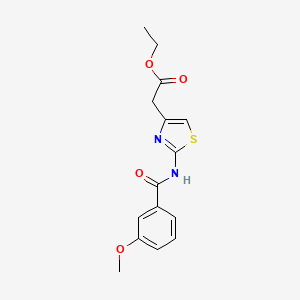 molecular formula C15H16N2O4S B5760185 ethyl {2-[(3-methoxybenzoyl)amino]-1,3-thiazol-4-yl}acetate 
