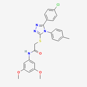 molecular formula C25H23ClN4O3S B5760207 2-{[5-(4-chlorophenyl)-4-(4-methylphenyl)-4H-1,2,4-triazol-3-yl]thio}-N-(3,5-dimethoxyphenyl)acetamide 