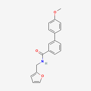 molecular formula C19H17NO3 B5760215 N-(2-furylmethyl)-4'-methoxy-3-biphenylcarboxamide 
