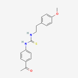 molecular formula C18H20N2O2S B5760217 N-(4-acetylphenyl)-N'-[2-(4-methoxyphenyl)ethyl]thiourea 