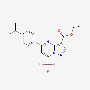 molecular formula C19H18F3N3O2 B5760220 ethyl 5-(4-isopropylphenyl)-7-(trifluoromethyl)pyrazolo[1,5-a]pyrimidine-3-carboxylate 