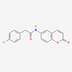 molecular formula C17H12ClNO3 B5760231 2-(4-chlorophenyl)-N-(2-oxo-2H-chromen-6-yl)acetamide 
