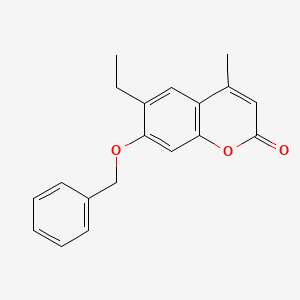 molecular formula C19H18O3 B5760236 7-(benzyloxy)-6-ethyl-4-methyl-2H-chromen-2-one 