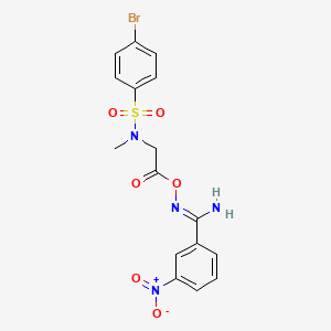 molecular formula C16H15BrN4O6S B5760244 N'-({[[(4-bromophenyl)sulfonyl](methyl)amino]acetyl}oxy)-3-nitrobenzenecarboximidamide 