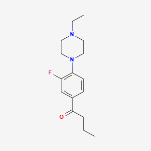 molecular formula C16H23FN2O B5760259 1-[4-(4-ethyl-1-piperazinyl)-3-fluorophenyl]-1-butanone 