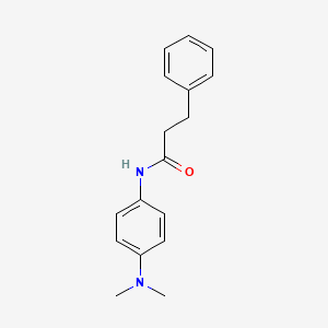 molecular formula C17H20N2O B5760272 N-[4-(dimethylamino)phenyl]-3-phenylpropanamide 