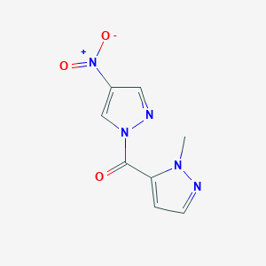 molecular formula C8H7N5O3 B5760298 1-[(1-methyl-1H-pyrazol-5-yl)carbonyl]-4-nitro-1H-pyrazole 