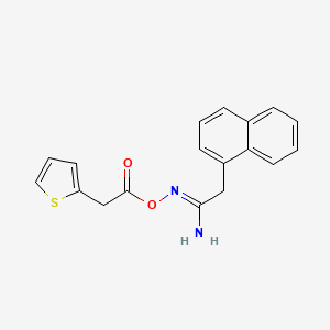 molecular formula C18H16N2O2S B5760312 2-(1-naphthyl)-N'-[(2-thienylacetyl)oxy]ethanimidamide 