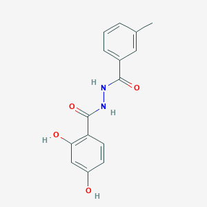 molecular formula C15H14N2O4 B5760325 2,4-dihydroxy-N'-(3-methylbenzoyl)benzohydrazide 
