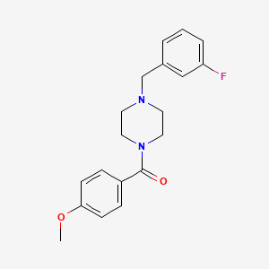 molecular formula C19H21FN2O2 B5760336 1-(3-fluorobenzyl)-4-(4-methoxybenzoyl)piperazine CAS No. 5992-37-0