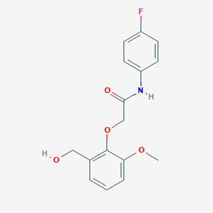 molecular formula C16H16FNO4 B5760351 N-(4-fluorophenyl)-2-[2-(hydroxymethyl)-6-methoxyphenoxy]acetamide 