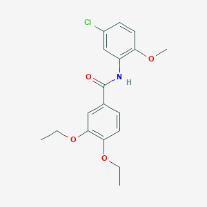 molecular formula C18H20ClNO4 B5760379 N-(5-chloro-2-methoxyphenyl)-3,4-diethoxybenzamide 