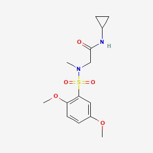 molecular formula C14H20N2O5S B5760384 N~1~-cyclopropyl-N~2~-[(2,5-dimethoxyphenyl)sulfonyl]-N~2~-methylglycinamide 