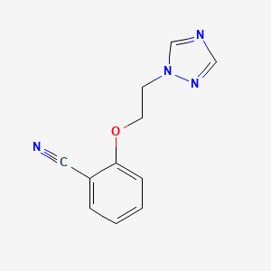 molecular formula C11H10N4O B5760397 2-[2-(1H-1,2,4-triazol-1-yl)ethoxy]benzonitrile 