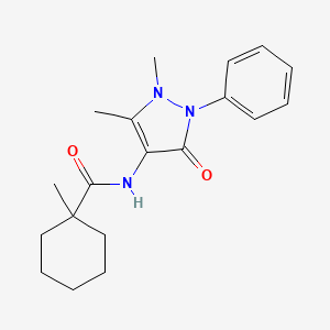 molecular formula C19H25N3O2 B5760418 N-(1,5-dimethyl-3-oxo-2-phenyl-2,3-dihydro-1H-pyrazol-4-yl)-1-methylcyclohexanecarboxamide 